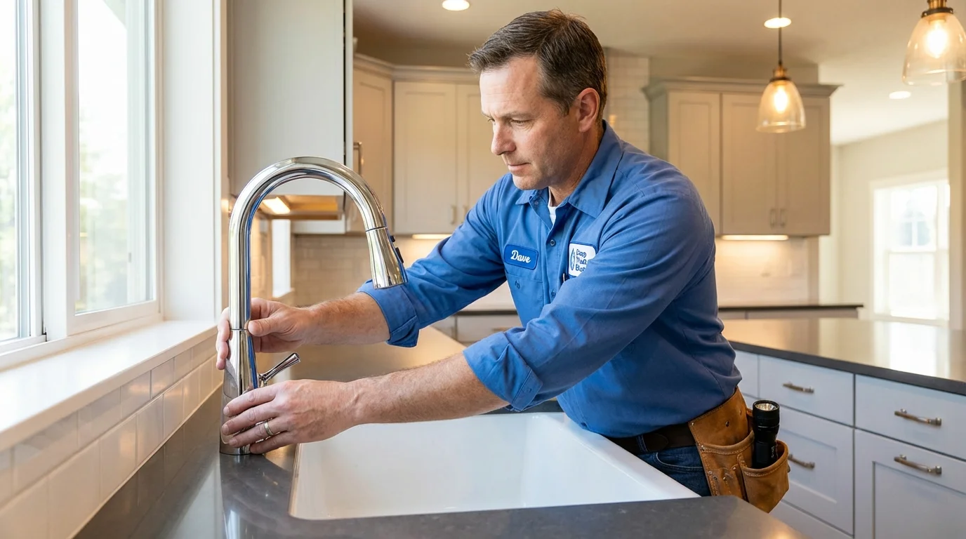 Kitchen faucet installation by Johns Plumbing LLC in Whiteman Air Force Base
